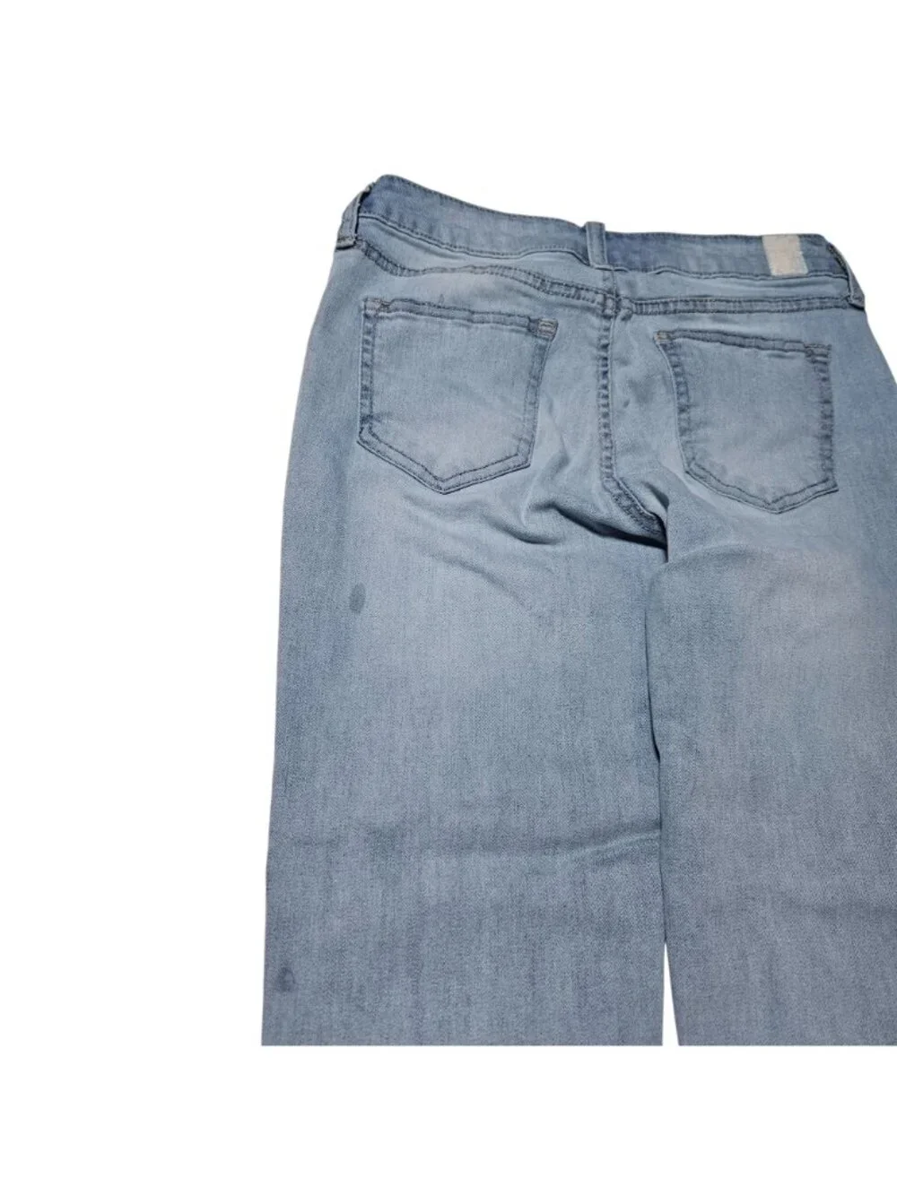 CP Jeans Womens Size 5 Straight Leg Low Rise Light Wash Denim Embroidered Floral